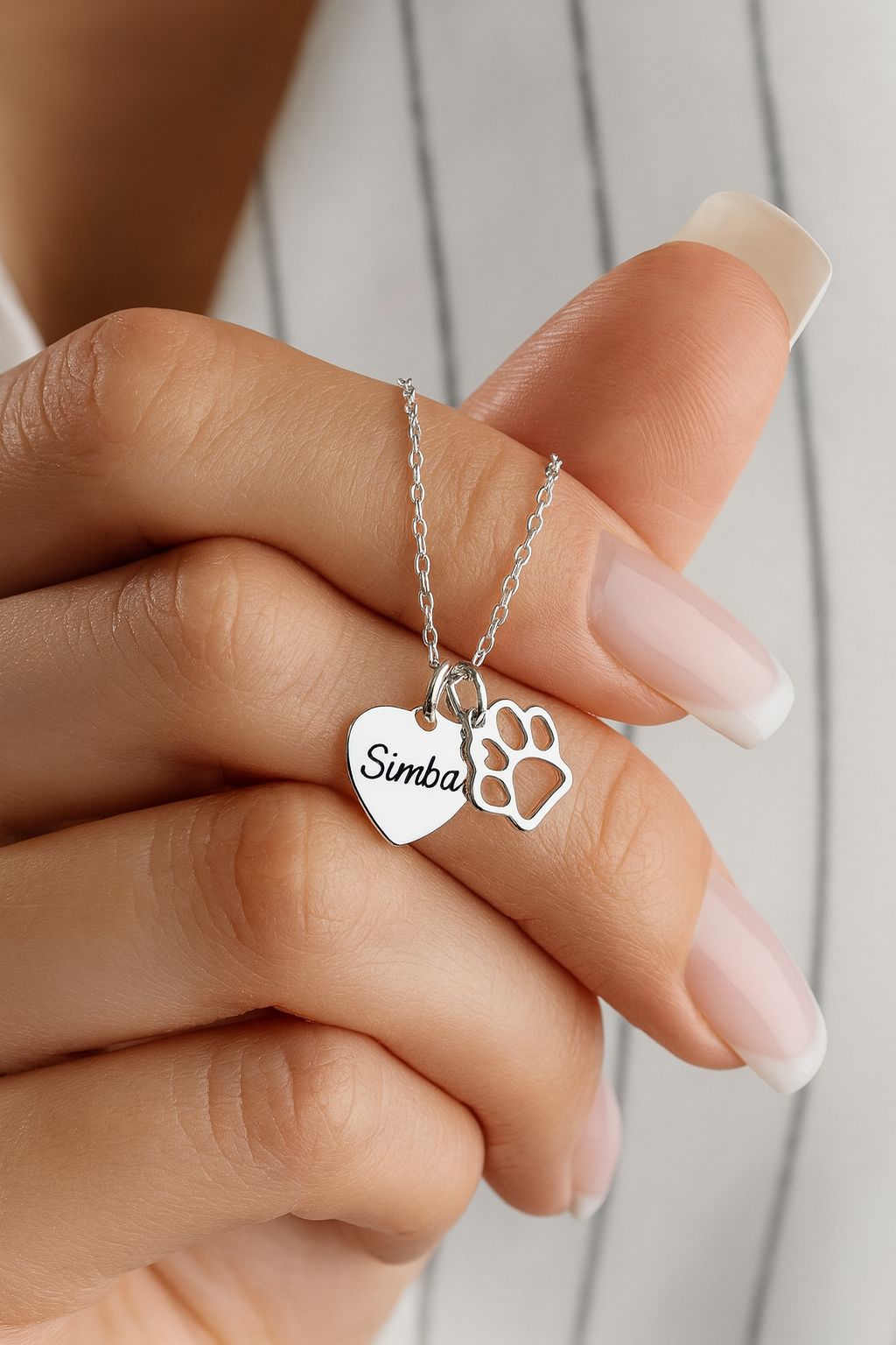 Hondenpoot Munt met Naam | Ketting