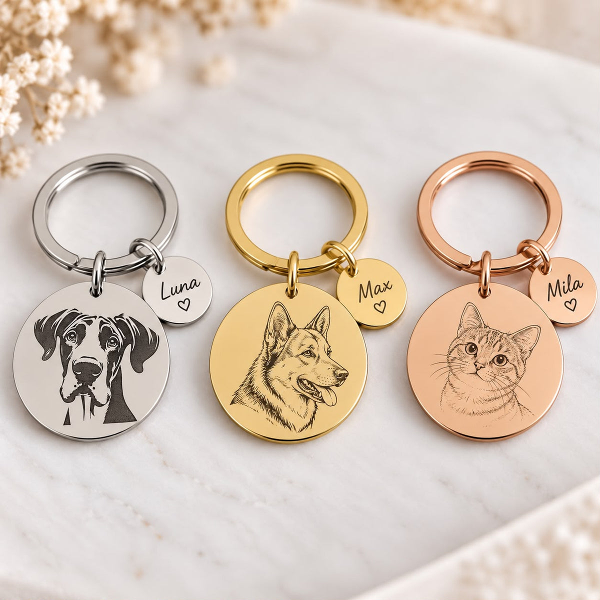 Sleutelhanger | Rose