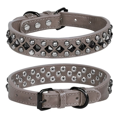 Halsband Studs | Grijs Zwart