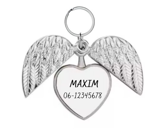 Hondenpenning Hartenvleugel Zilver