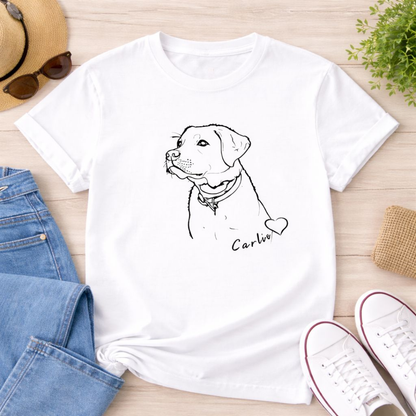 T-Shirt met lijntekening