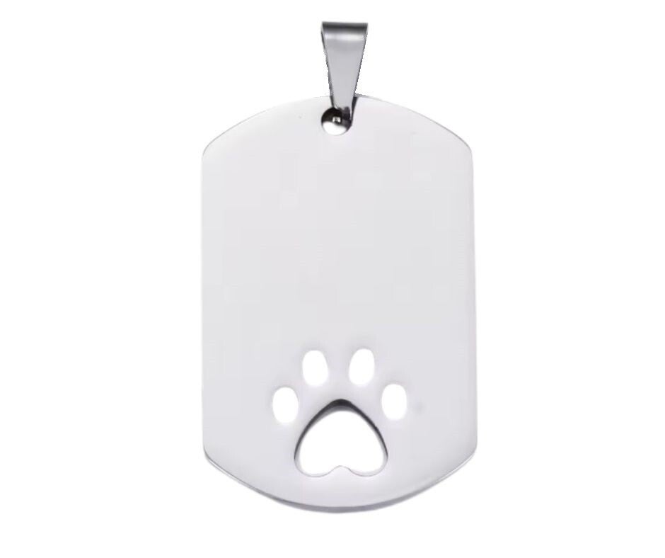 Dogtag penning met pootje