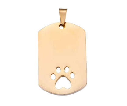 Dogtag penning met pootje