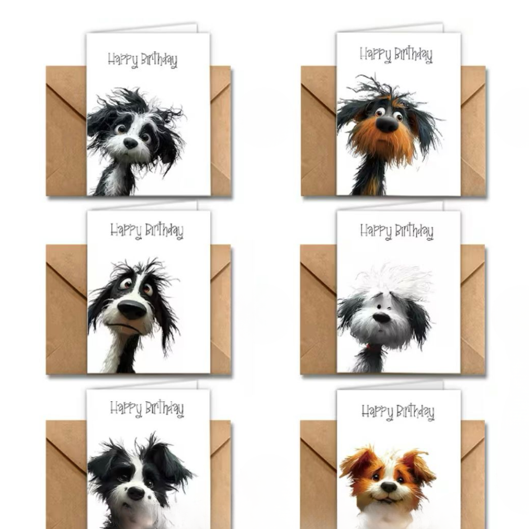Set van 12 verjaardagskaarten