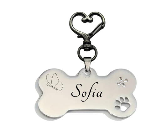 Hondenpenning Romantic Butterfly