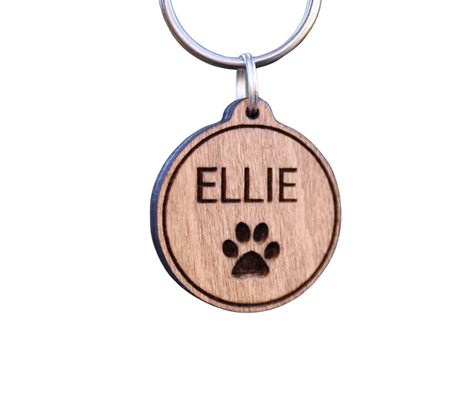 Dogtag houten munt