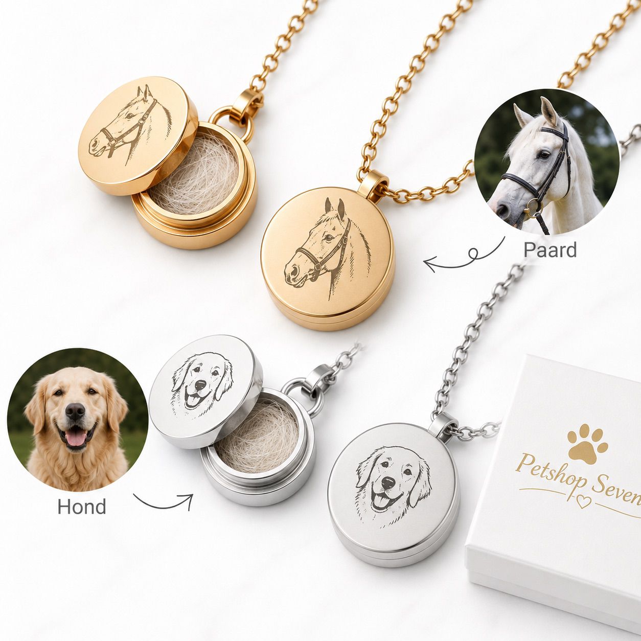 Dierenhaar Medaillon | Ketting