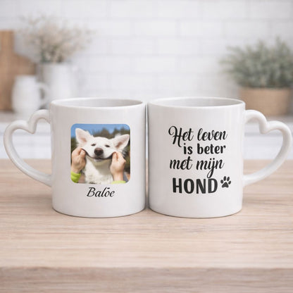 Hart beker - Het leven is beter met mijn hond