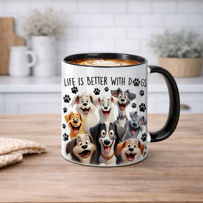 Life is better with dogs Beker