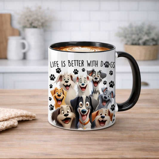 Life is better with dogs Beker