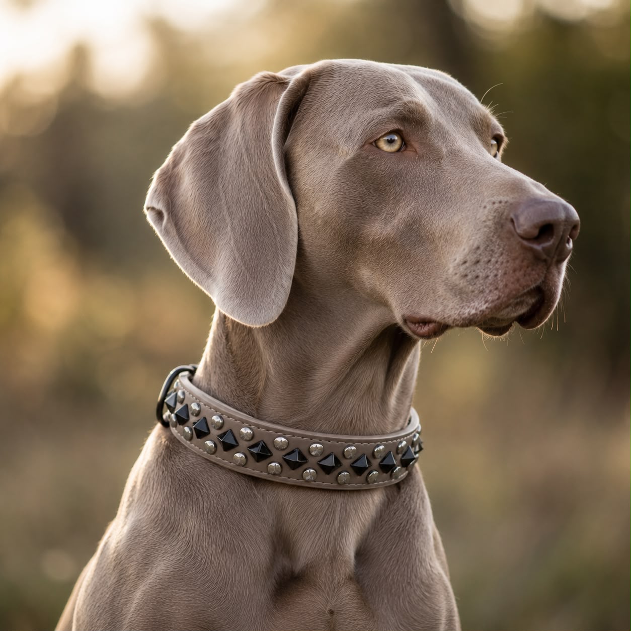 Halsband Studs | Grijs Zwart