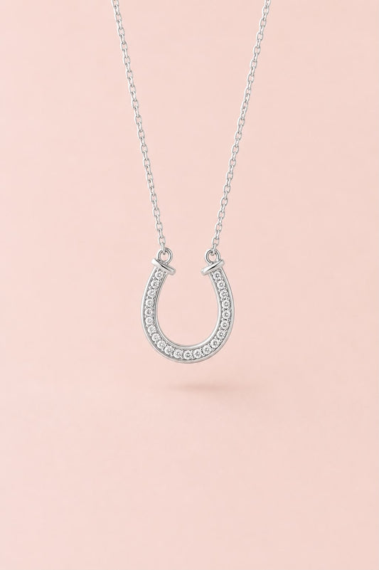 Hoefijzer Zirkonia Ketting
