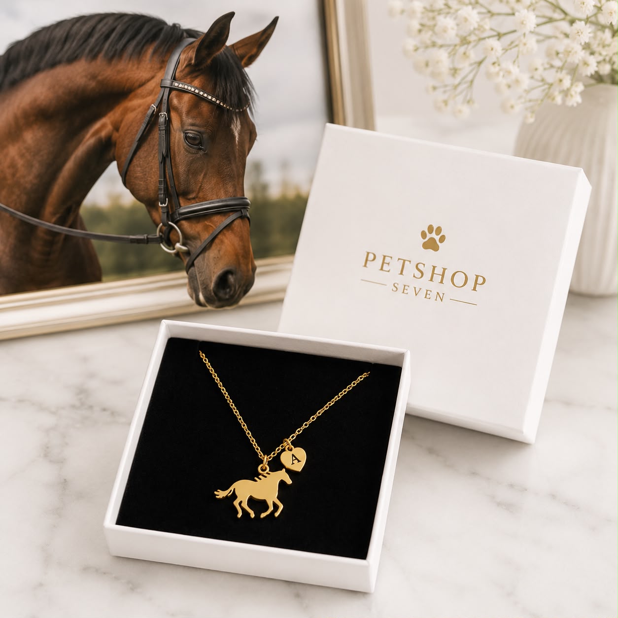 Paardensilhouette met Naam