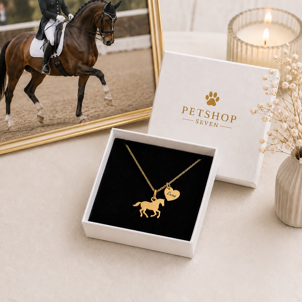 Paardensilhouette met Naam
