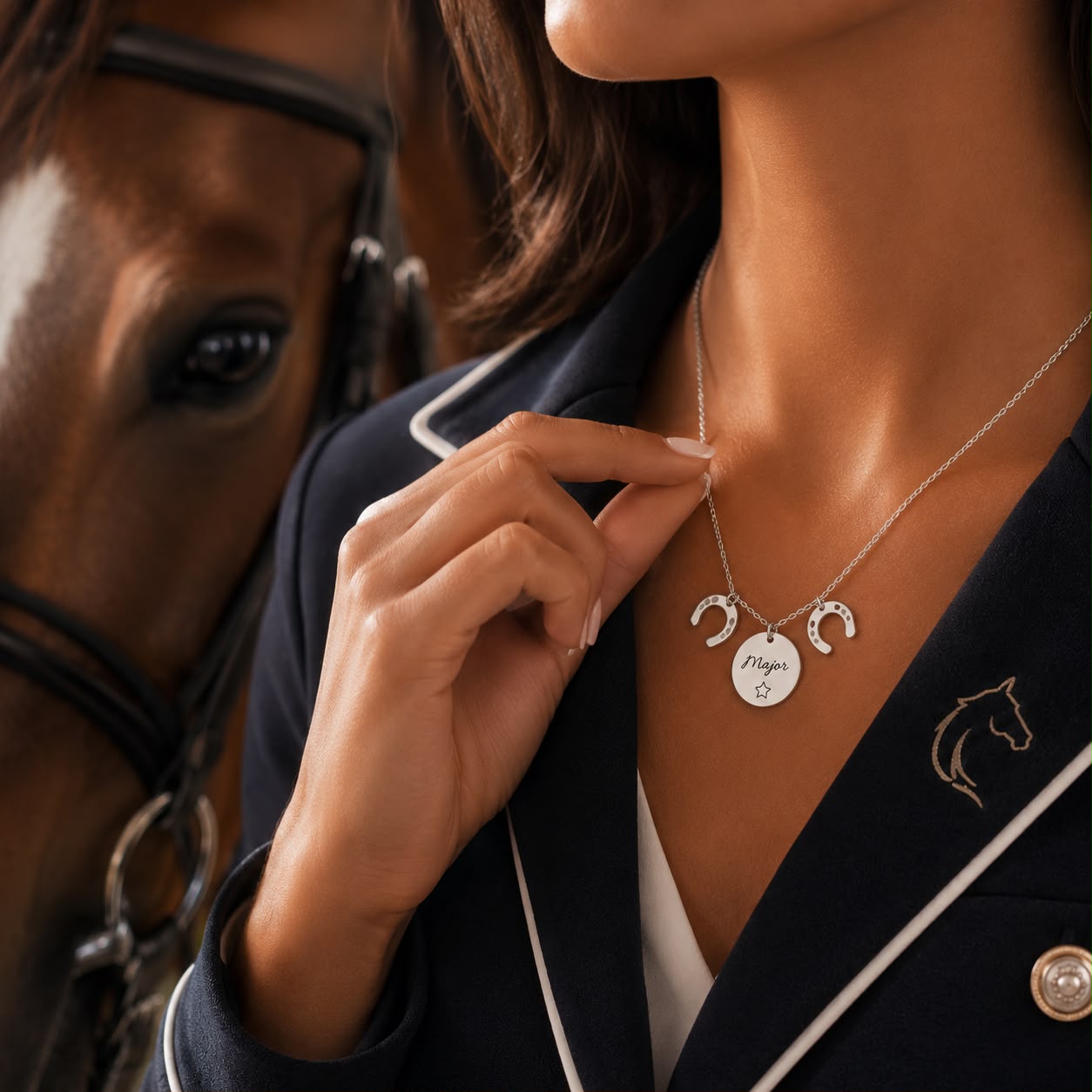 Hoefijzer met Naam Ketting