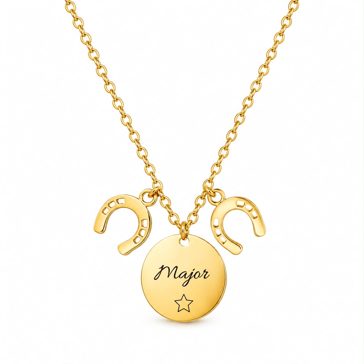 Hoefijzer met Naam Ketting