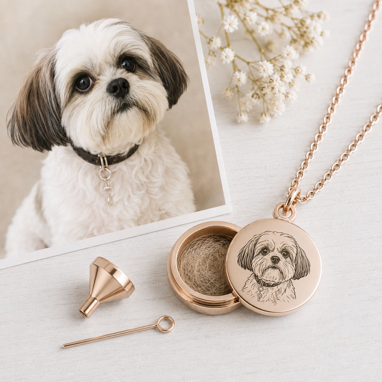 Dierenhaar Medaillon | Ketting