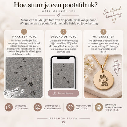 PawPrint Ketting | Rond