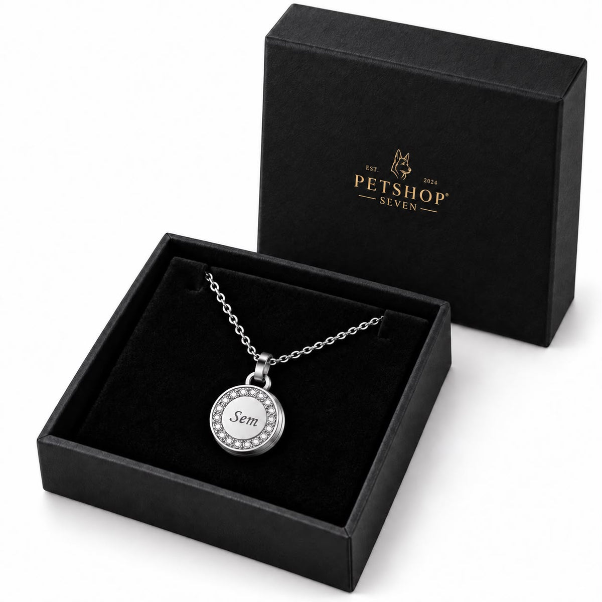Dierenhaar Medaillon | Strass
