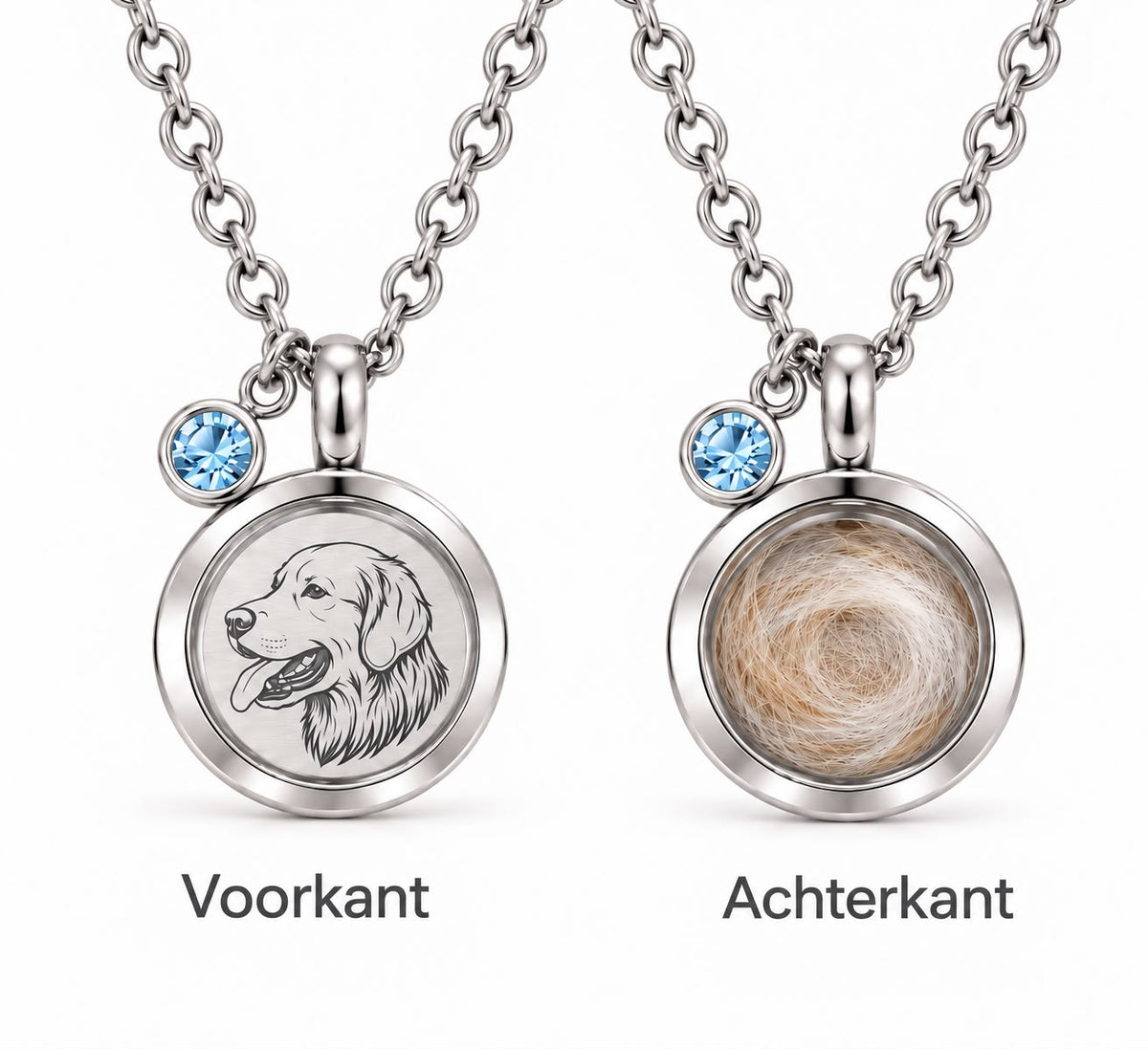 Dierenhaar Ketting | Portret achter Glas