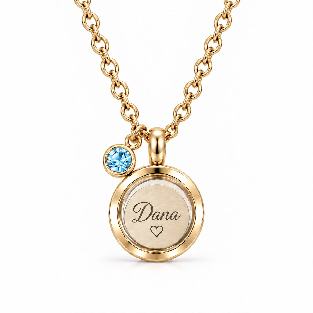 Dierenhaar Ketting | Naam achter Glas