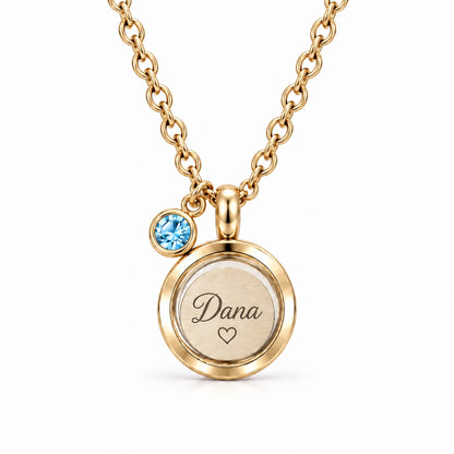 Dierenhaar Ketting | Naam achter Glas