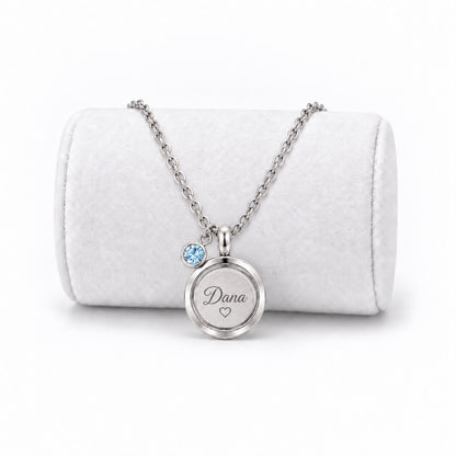 Dierenhaar Ketting | Naam achter Glas