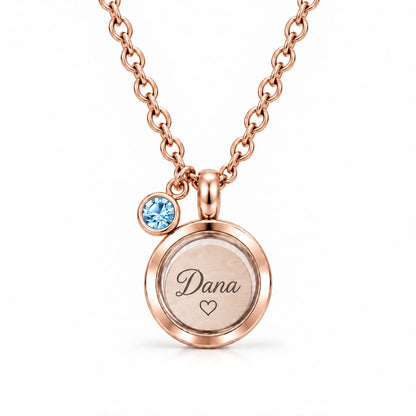 Dierenhaar Ketting | Naam achter Glas