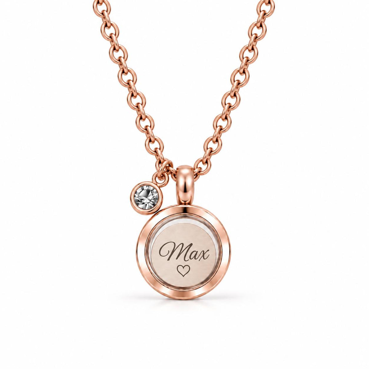 Dierenhaar Ketting | Naam achter Glas