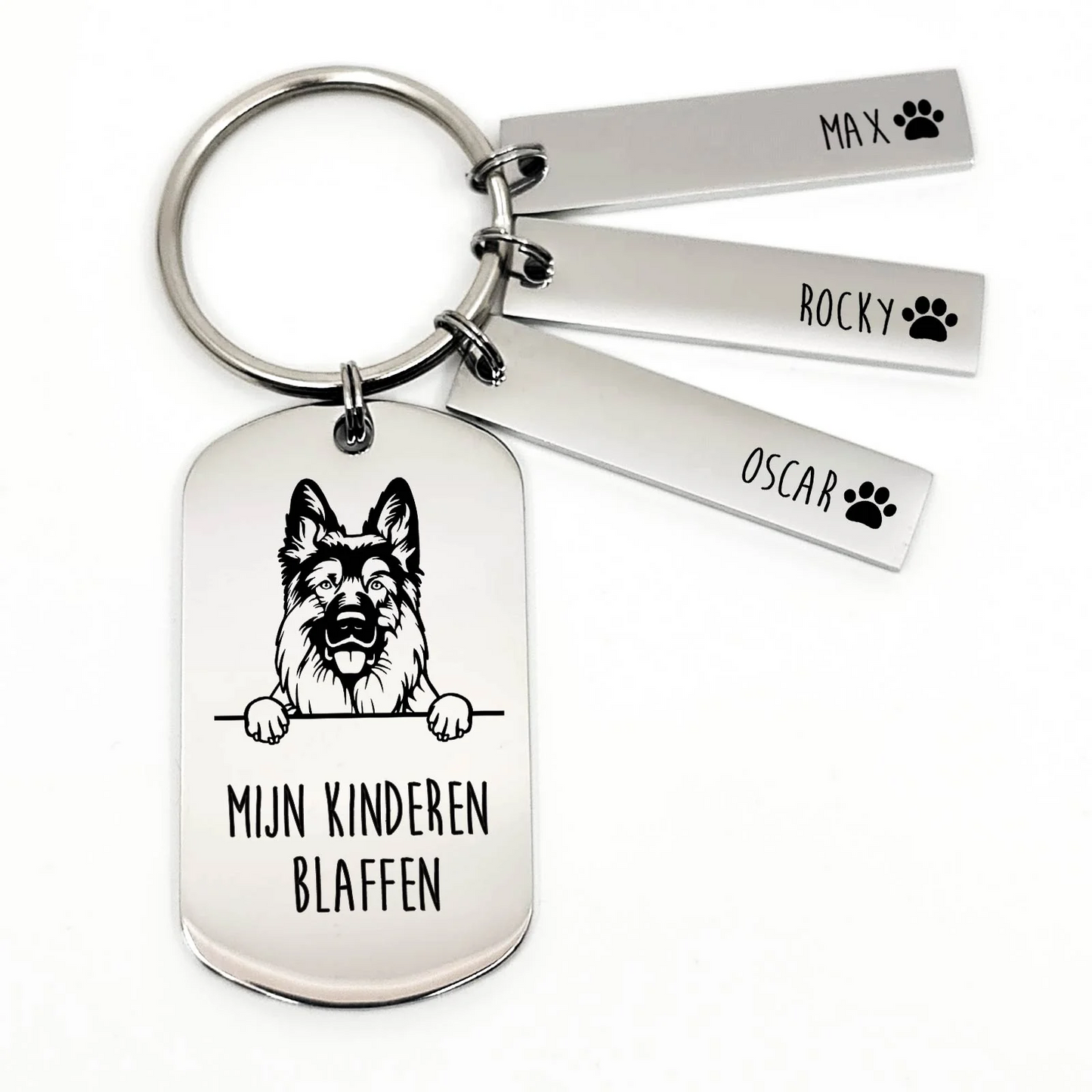 Sleutelhanger - Mijn kinderen blaffen