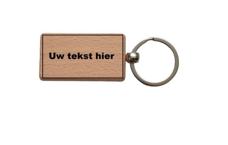 Sleutelhanger hout gravure